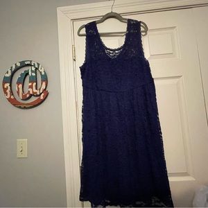 Torrid blue lace dress